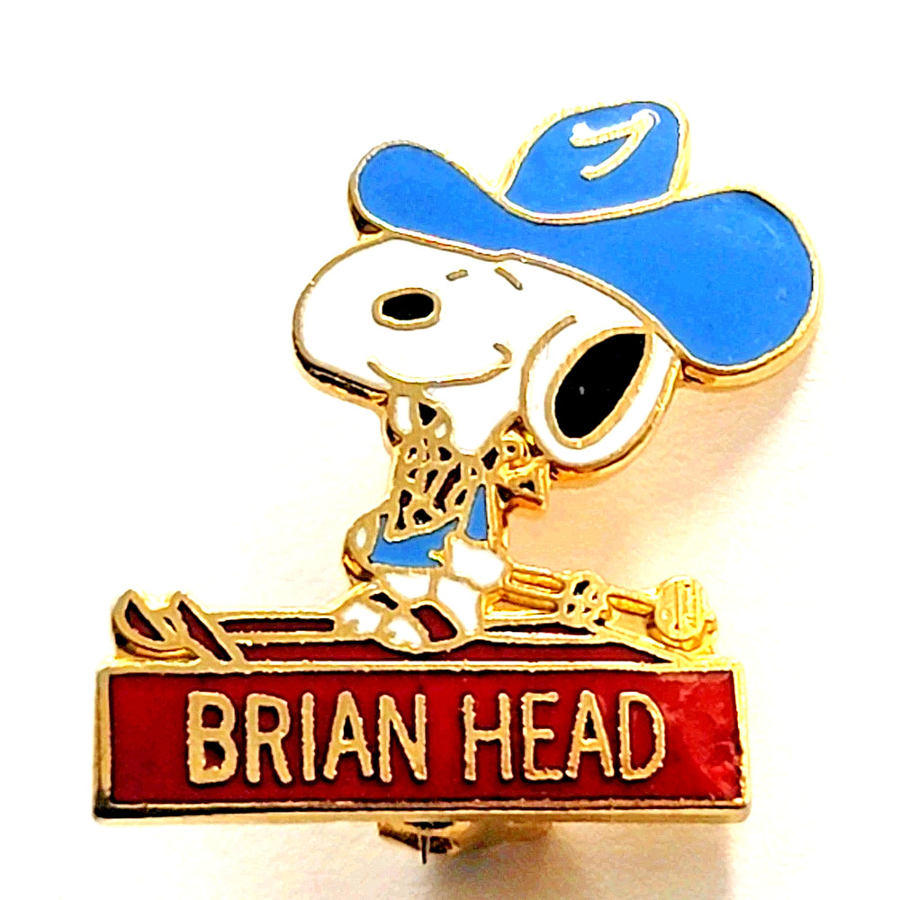 Snoopy Brian Head Utah Ski Resort Enamel Pin Peanuts Character Winter Skiing Pin